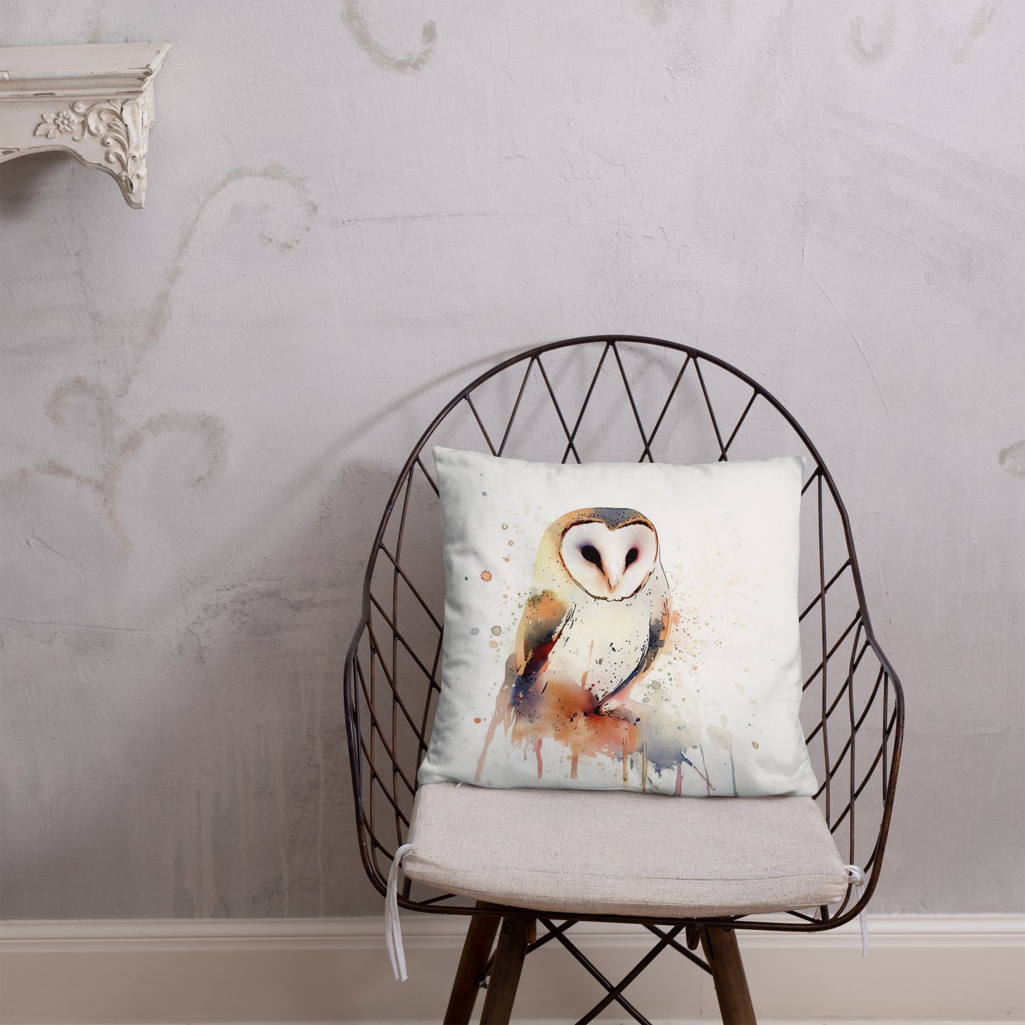 Wild Ink Cushion - Barn Owl