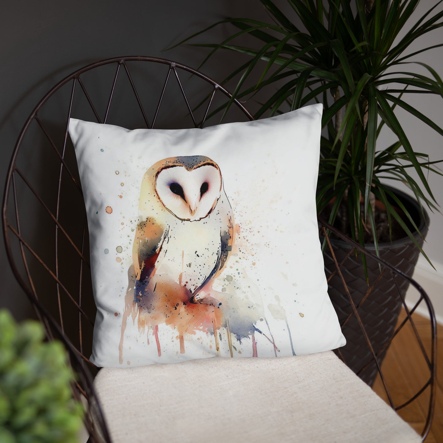 Wild Ink Cushion - Barn Owl