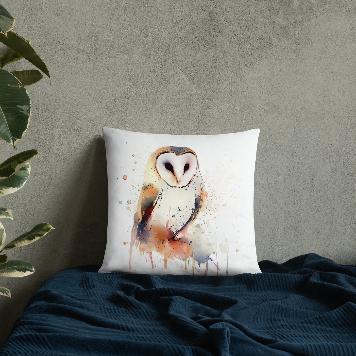 Wild Ink Cushion - Barn Owl