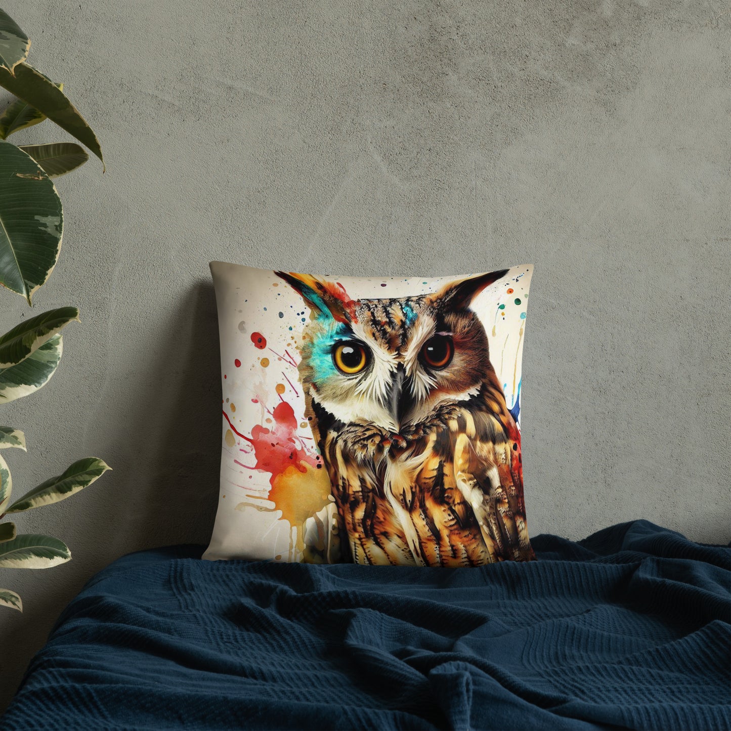 Wild Ink Cushion - Owl