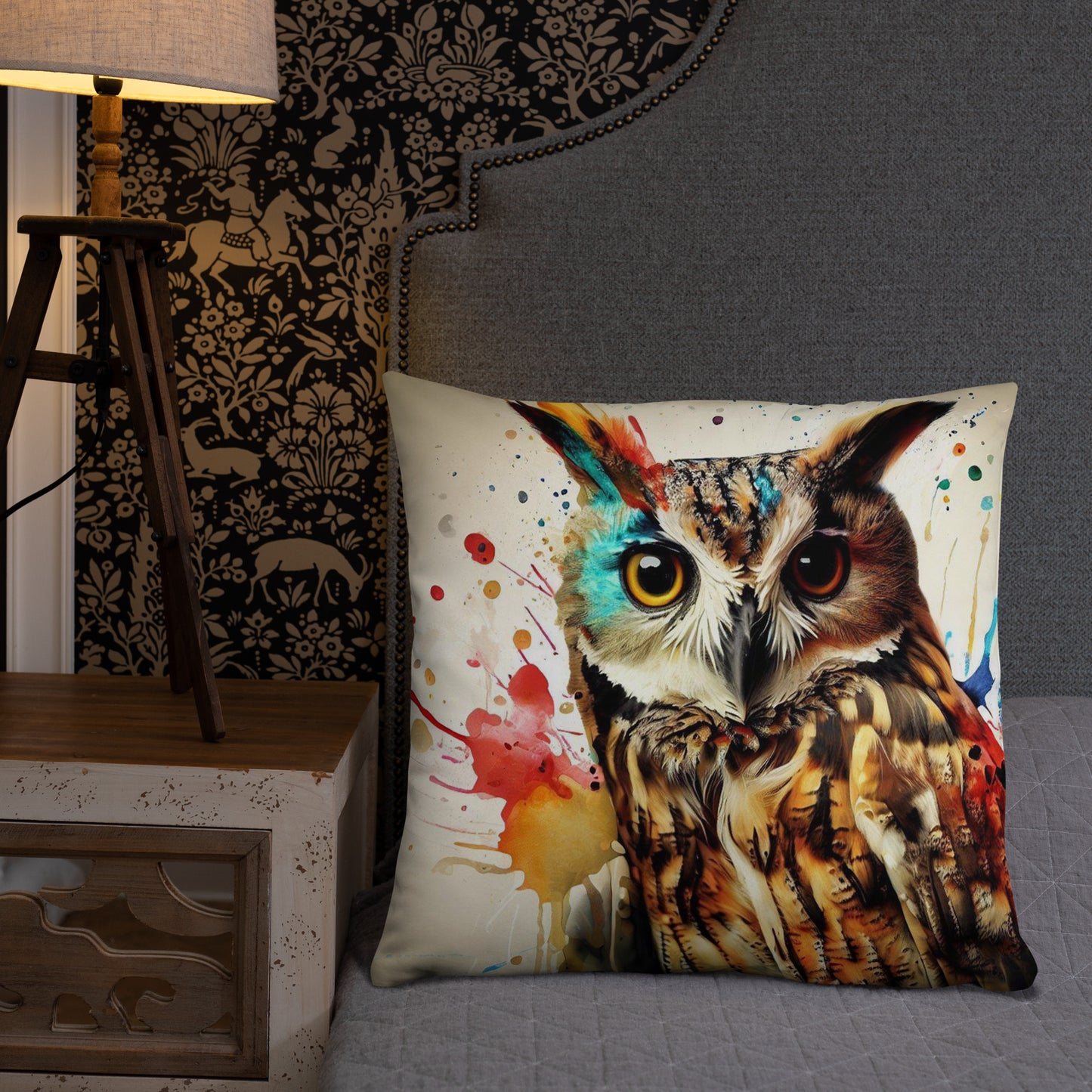 Wild Ink Cushion - Owl