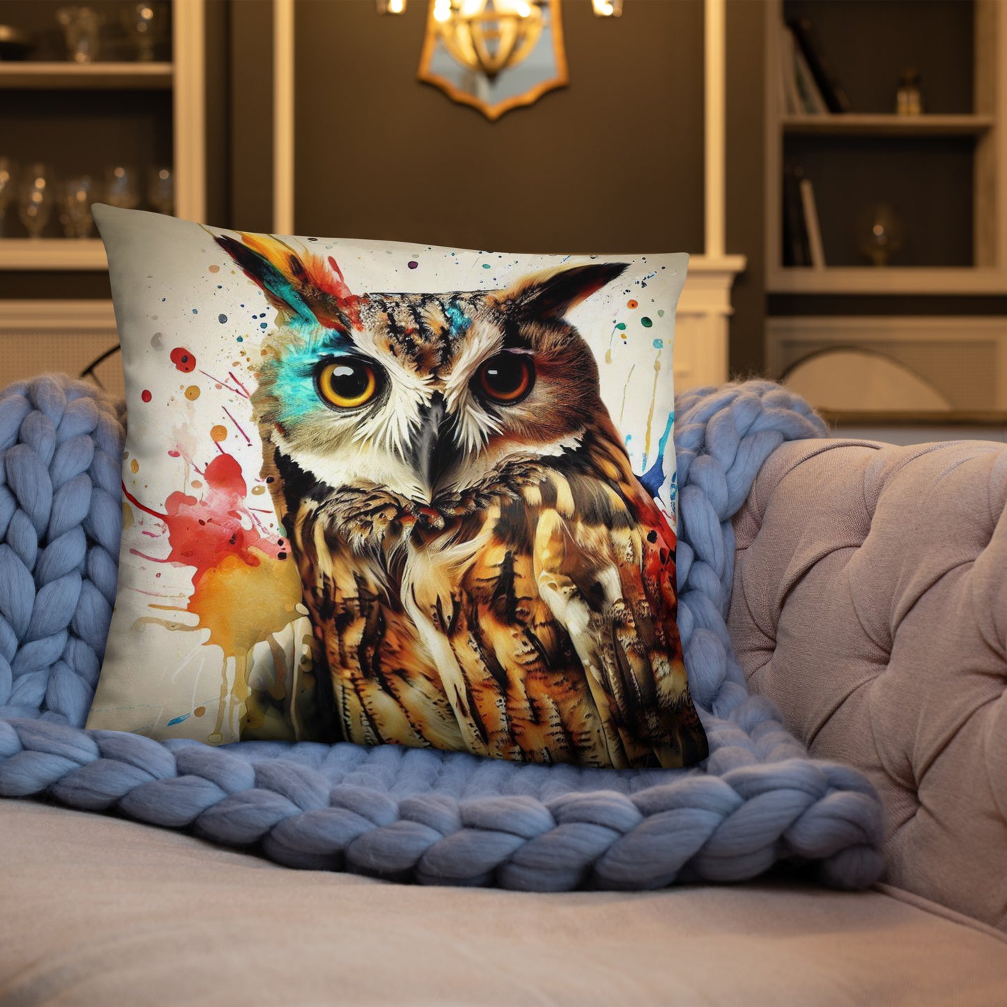 Wild Ink Cushion - Owl