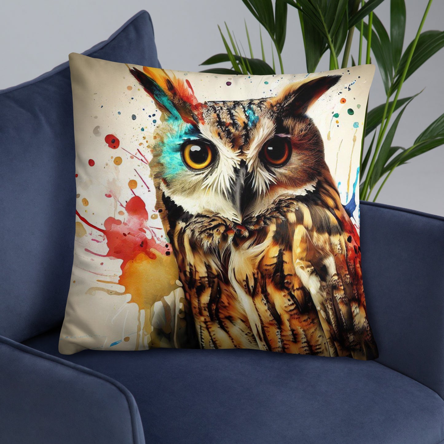 Wild Ink Cushion - Owl