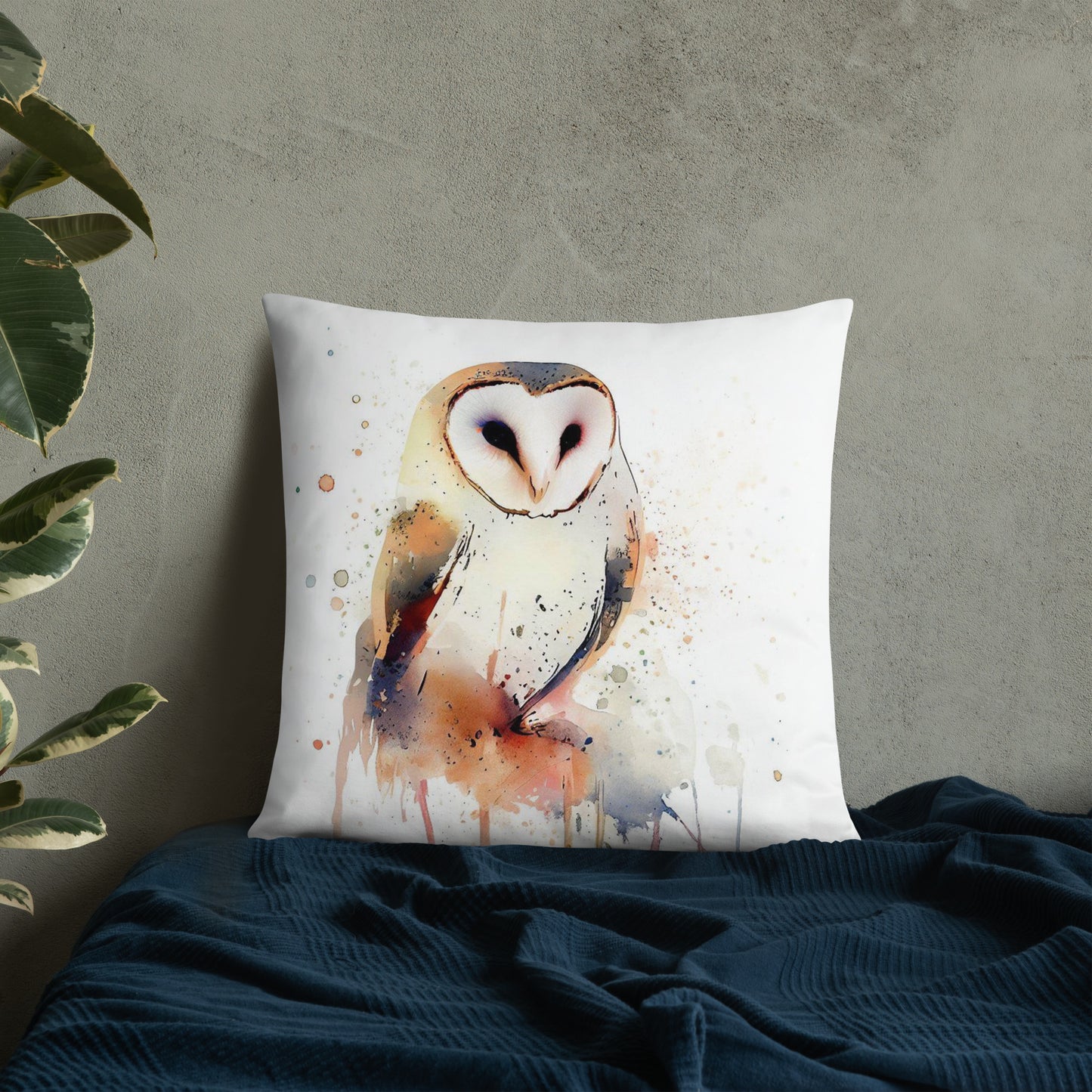 Wild Ink Cushion - Barn Owl