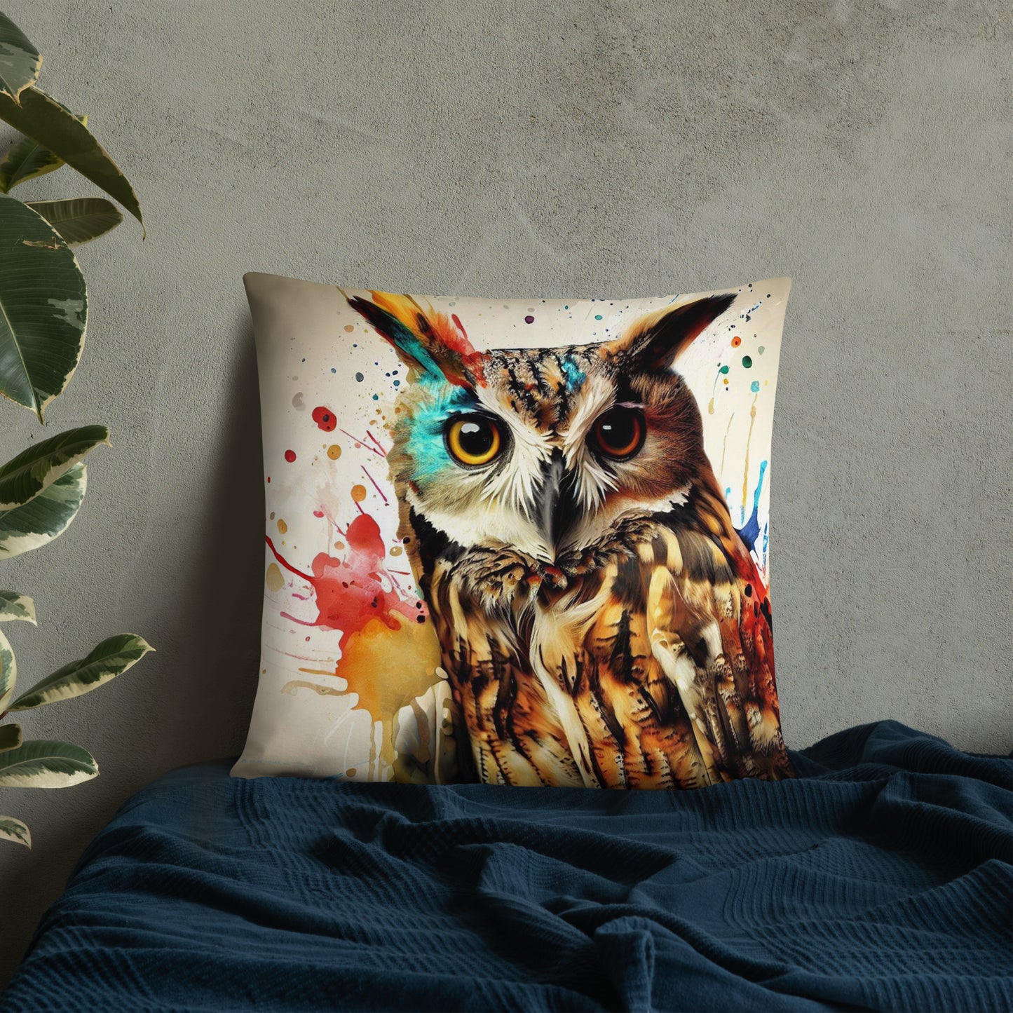 Wild Ink Cushion - Owl