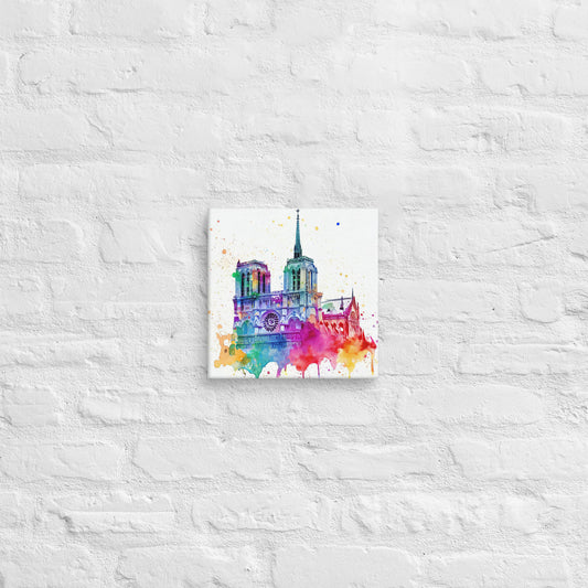 Landmarks in Bloom Canvas - Notre-dame
