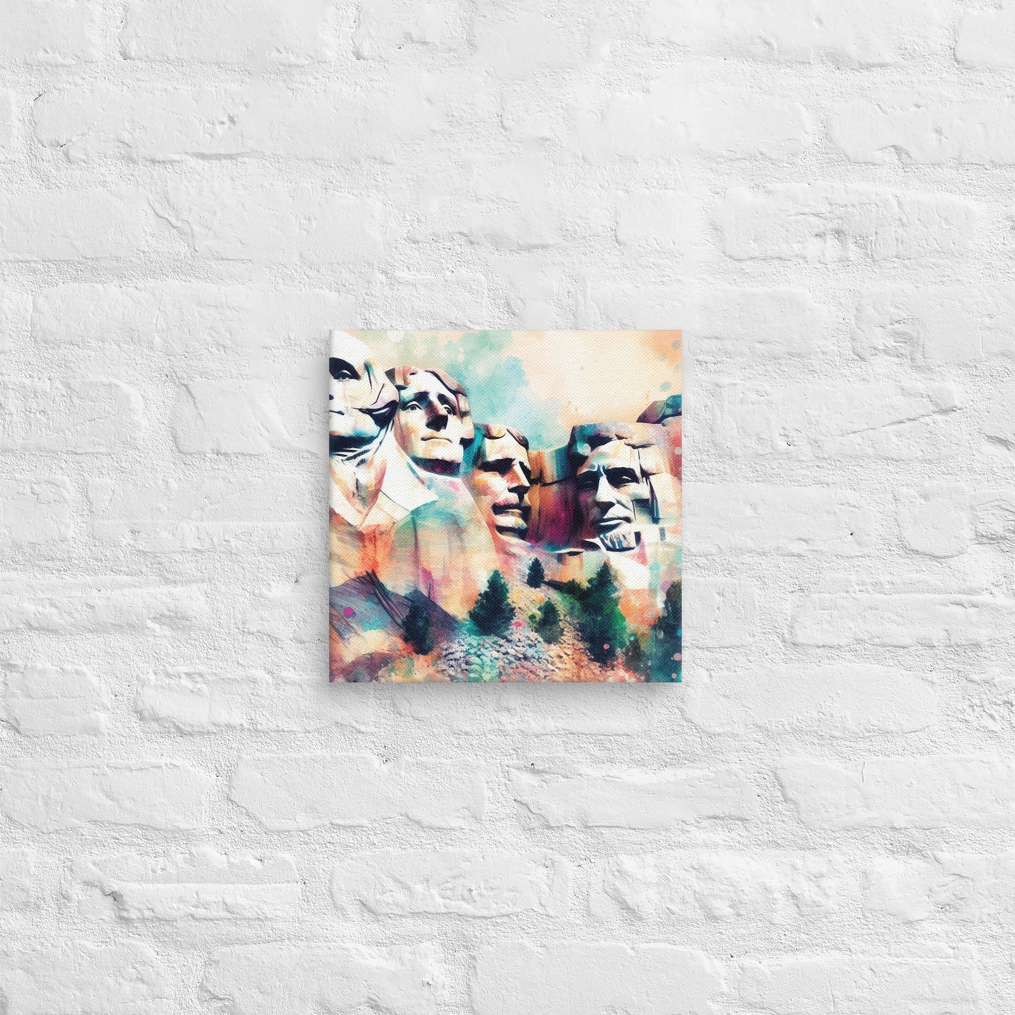 Landmarks in Bloom Canvas - Mount Rushmore