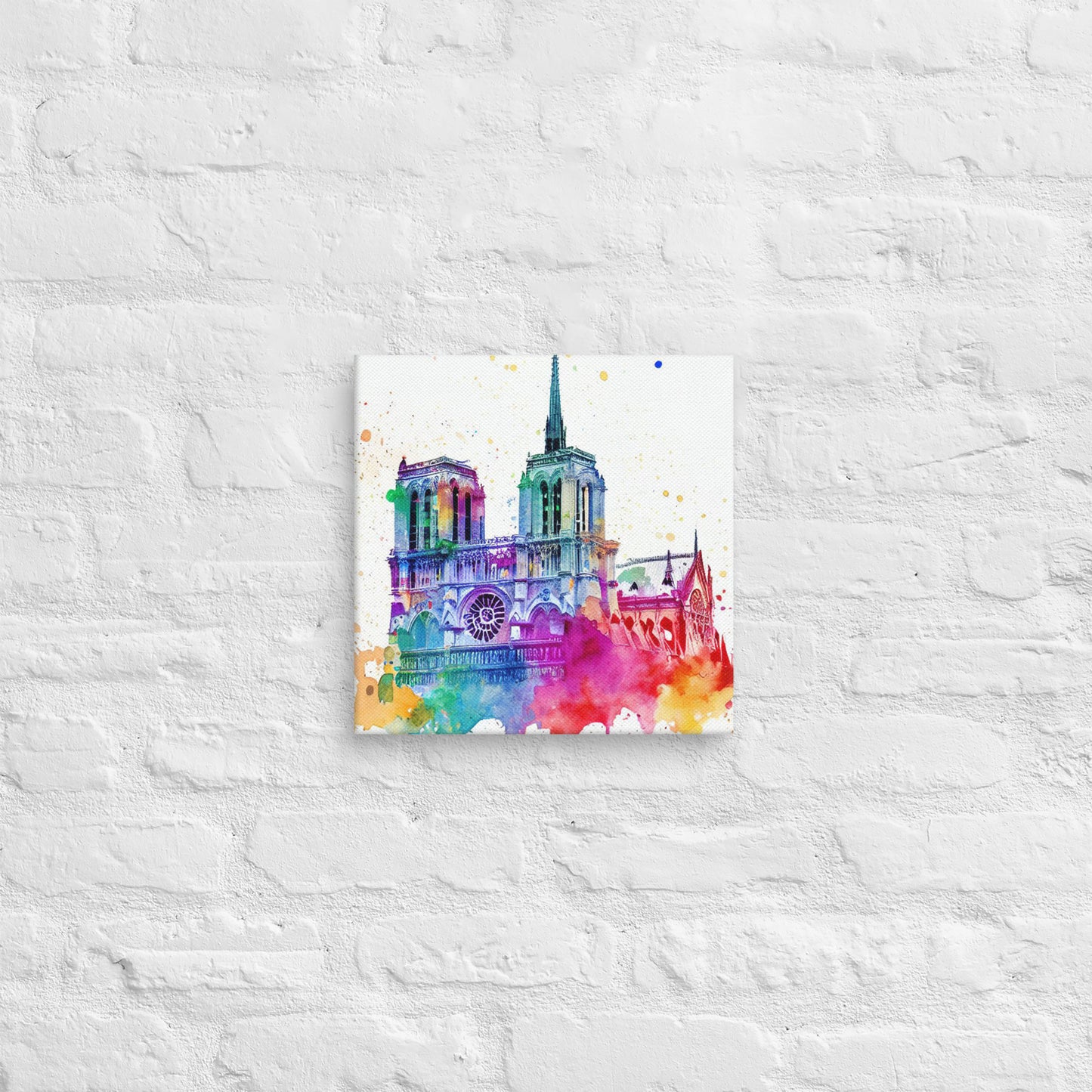 Landmarks in Bloom Canvas - Notre-dame