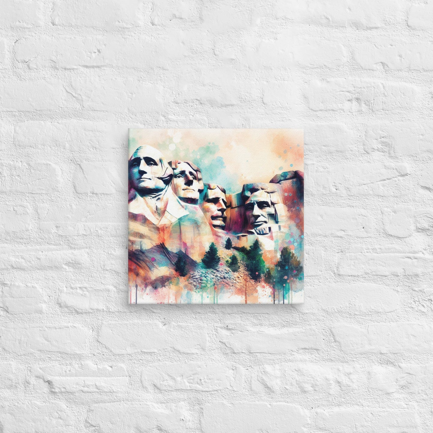 Landmarks in Bloom Canvas - Mount Rushmore