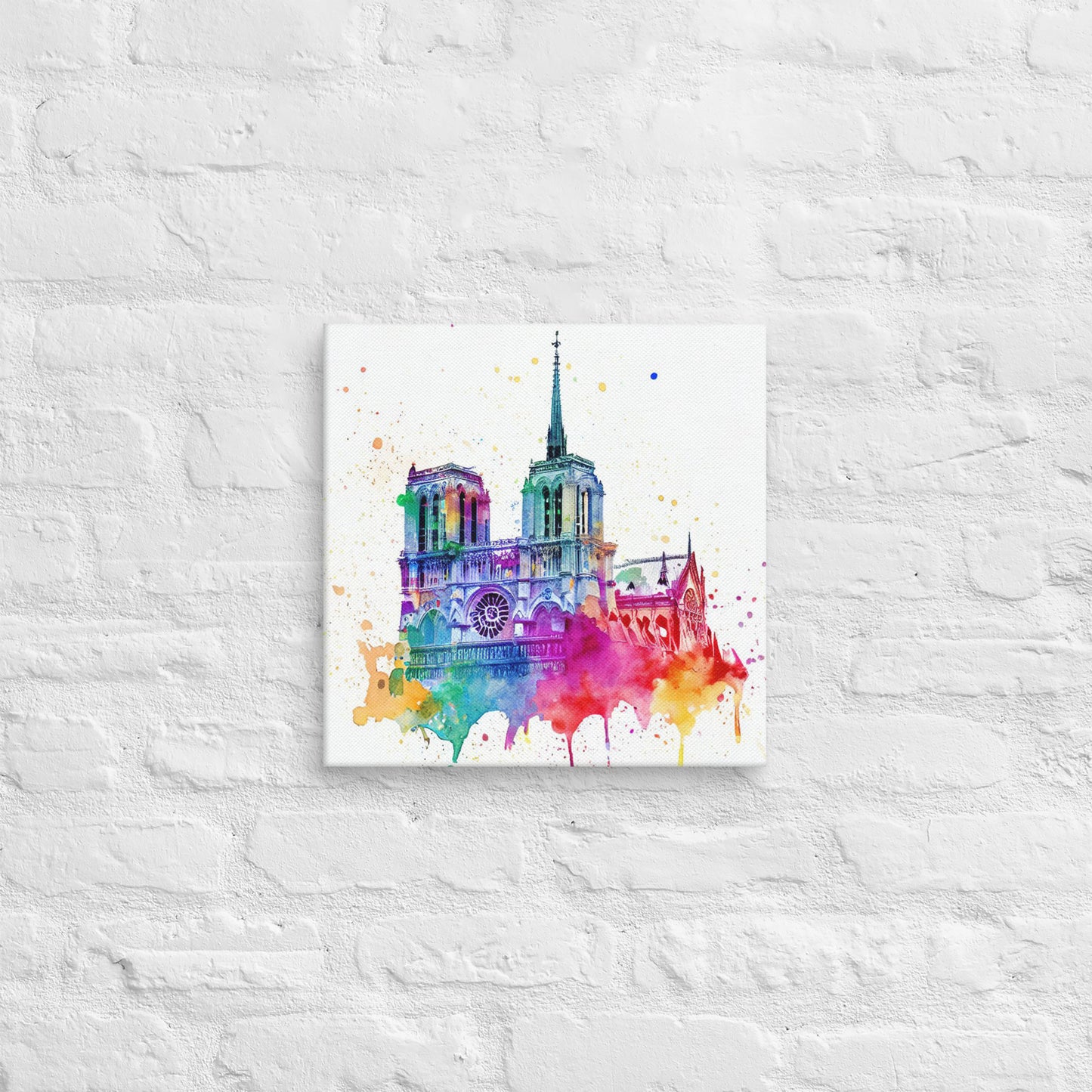 Landmarks in Bloom Canvas - Notre-dame