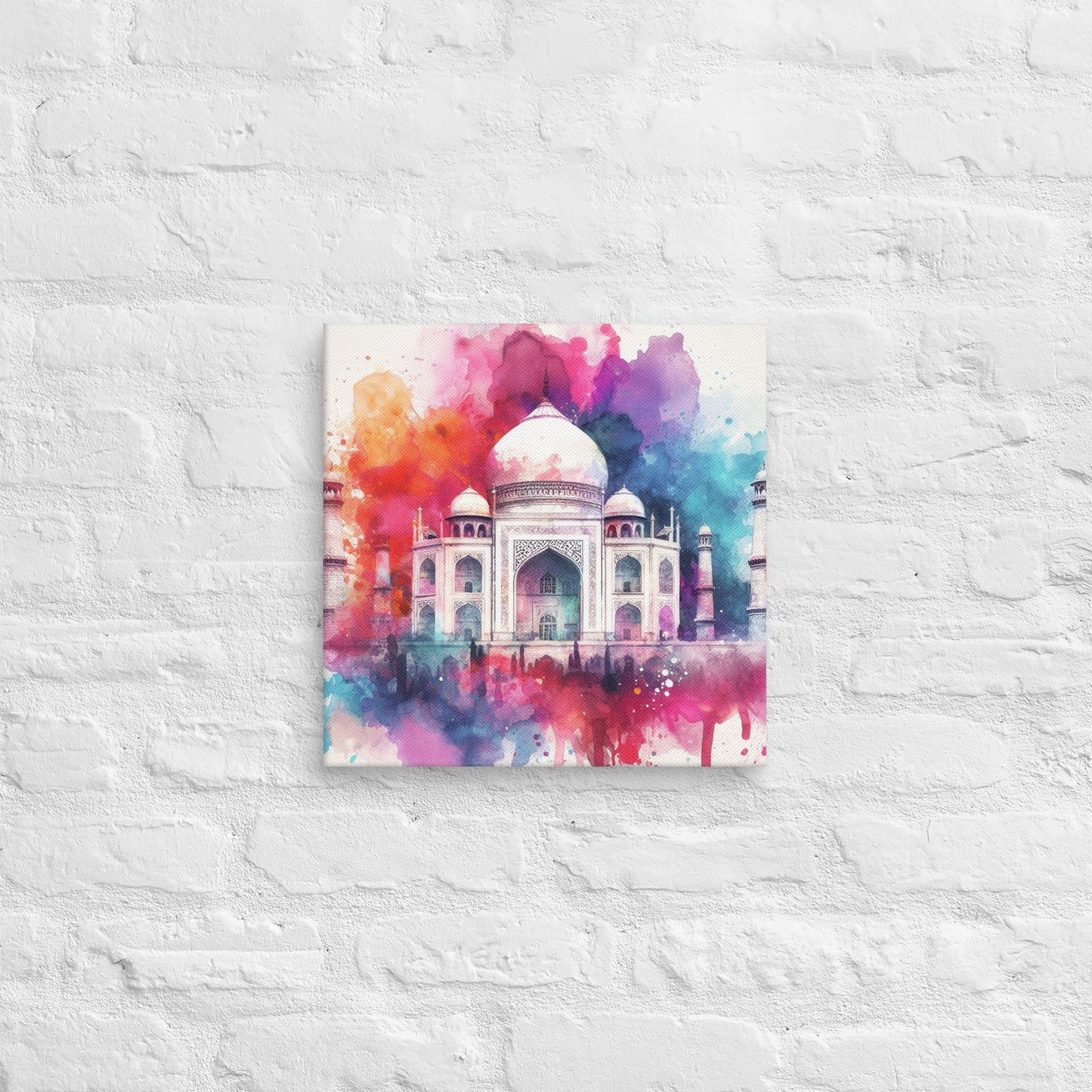 Landmarks in Bloom Canvas -Taj Mahal