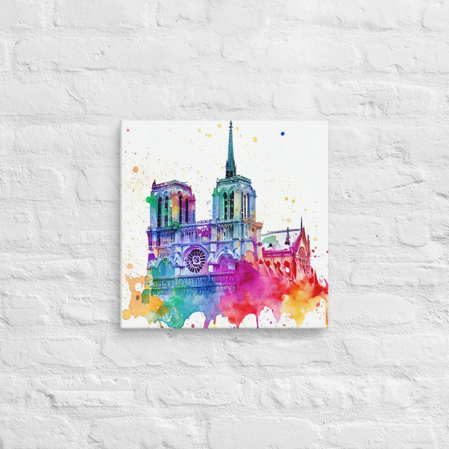 Landmarks in Bloom Canvas - Notre-dame