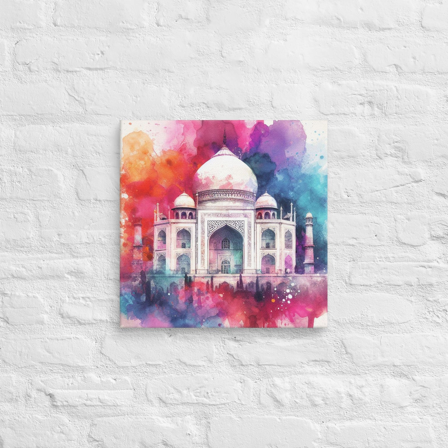 Landmarks in Bloom Canvas -Taj Mahal