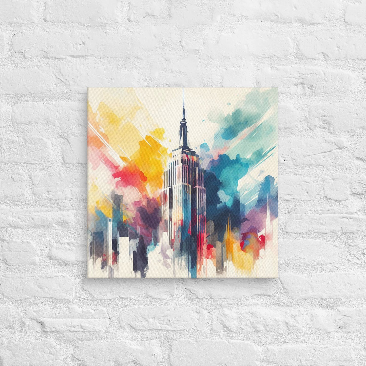 Landmarks in Bloom Canvas - Empire State Building