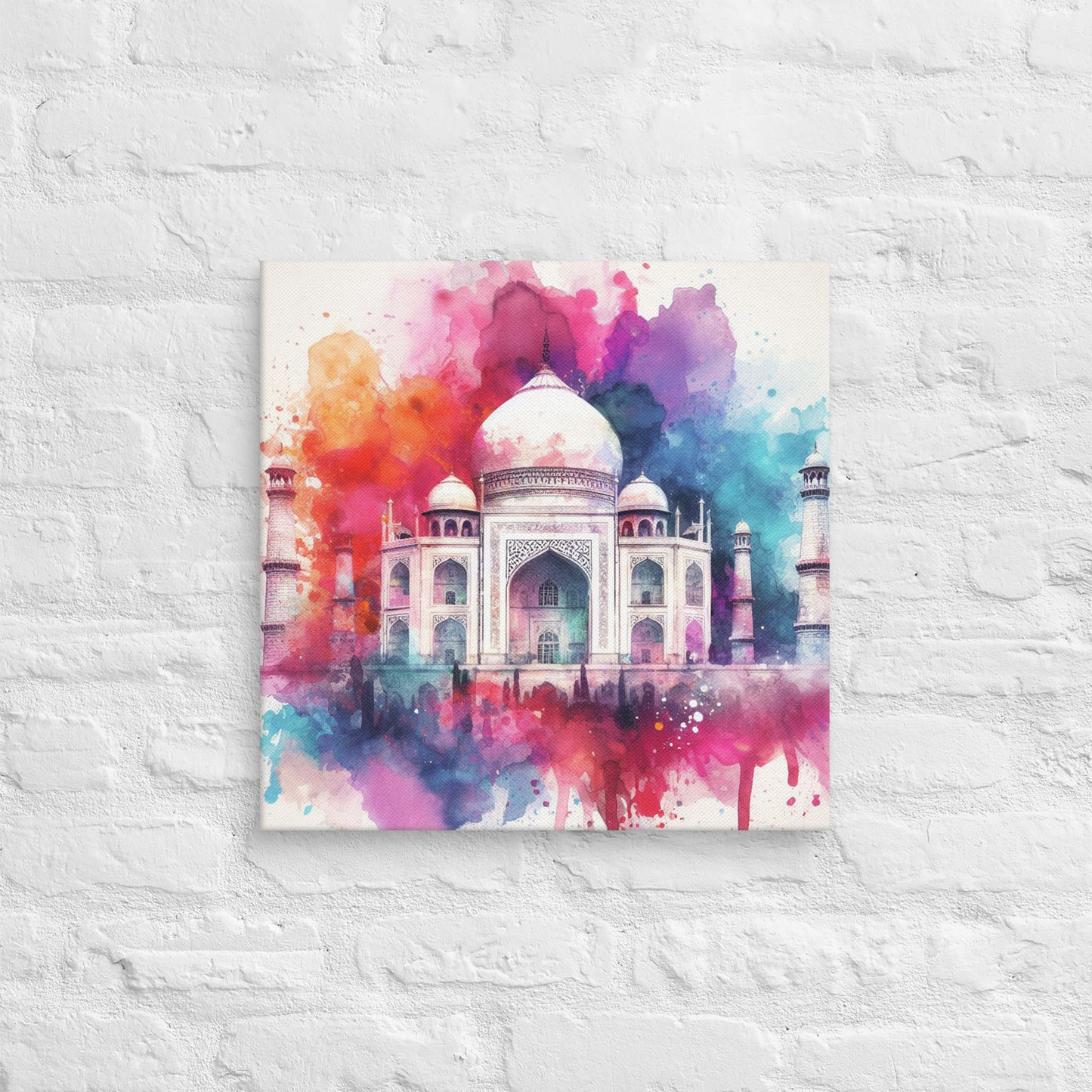 Landmarks in Bloom Canvas -Taj Mahal