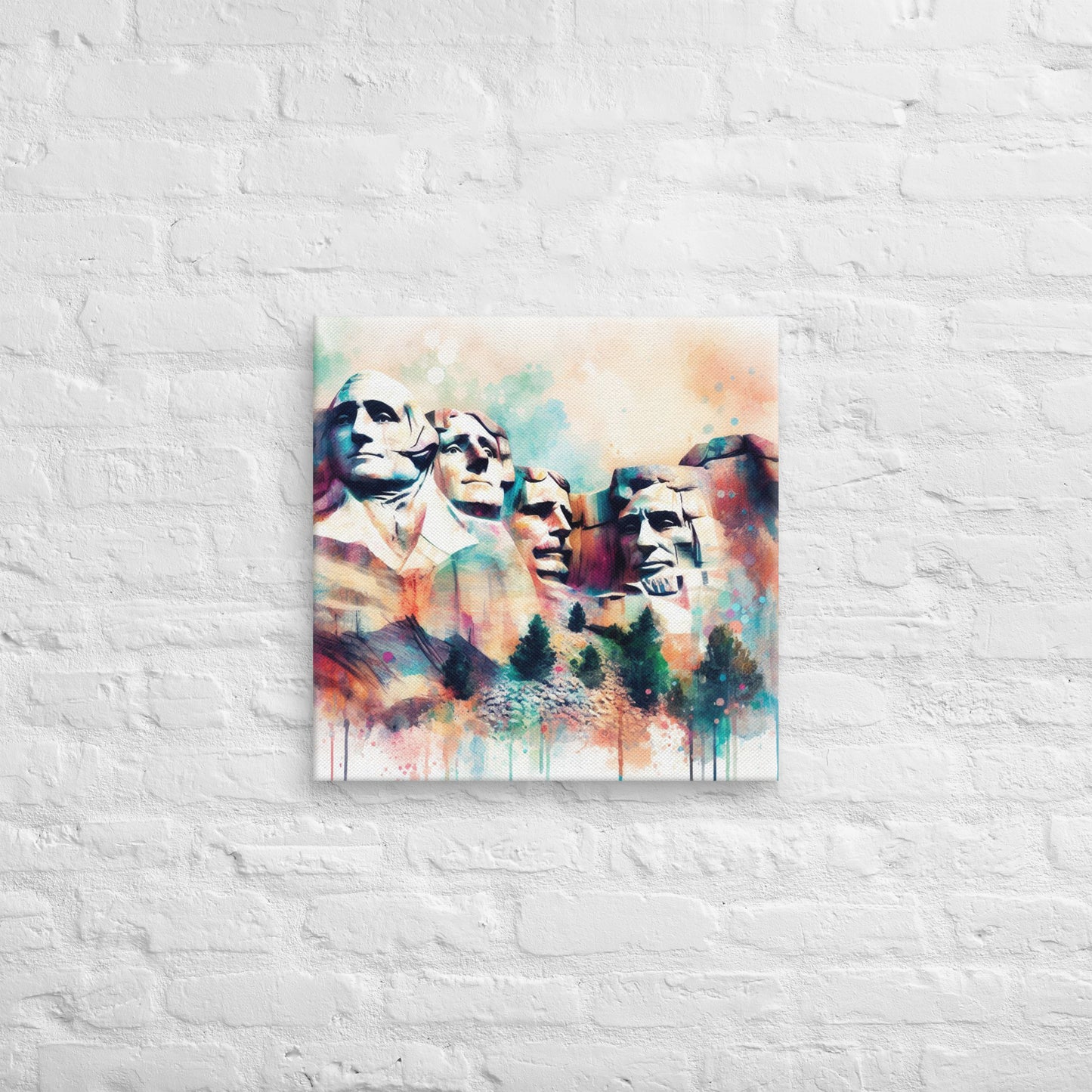 Landmarks in Bloom Canvas - Mount Rushmore