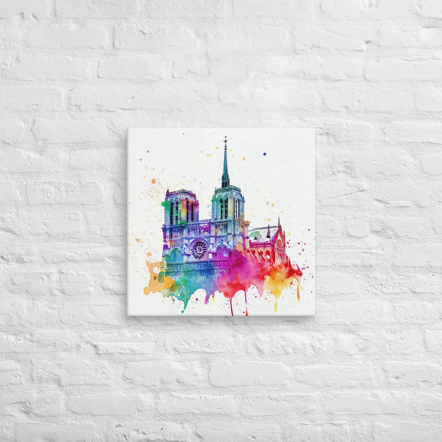 Landmarks in Bloom Canvas - Notre-dame