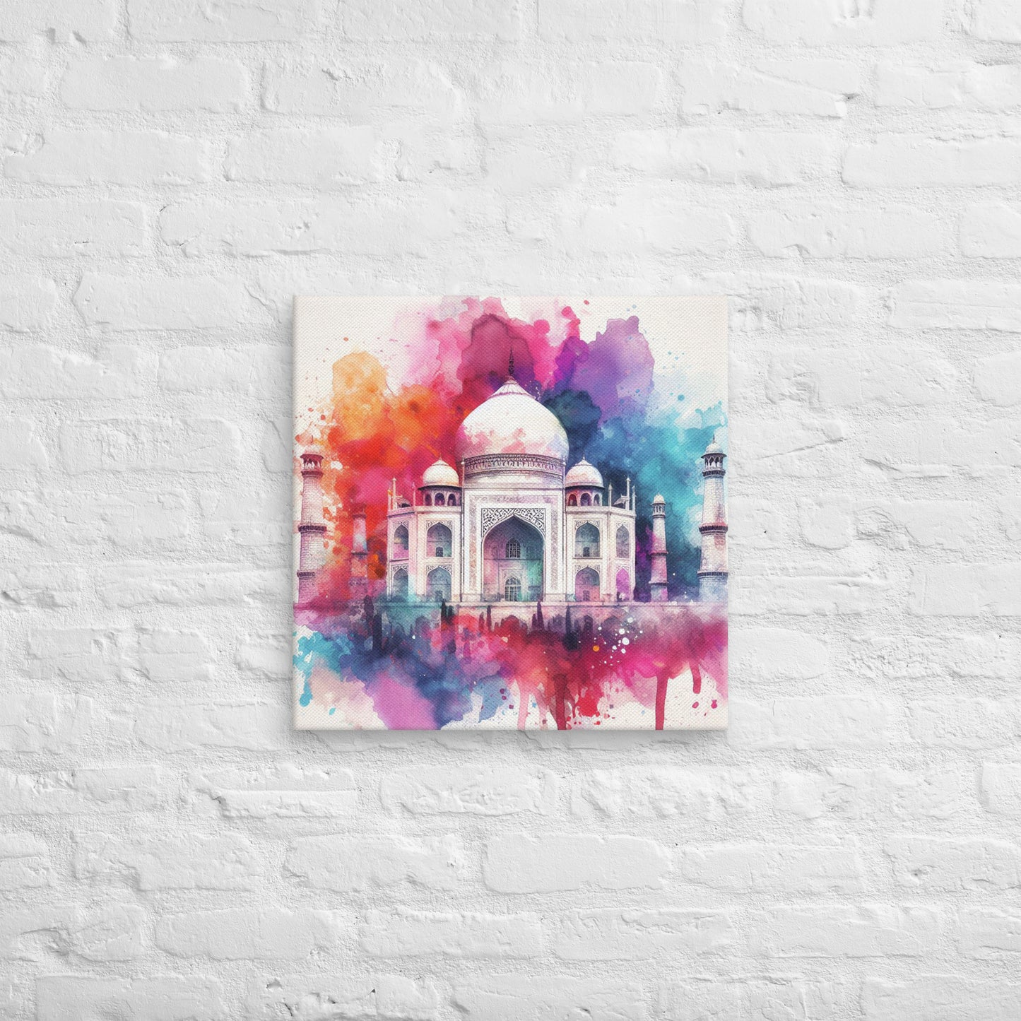 Landmarks in Bloom Canvas -Taj Mahal
