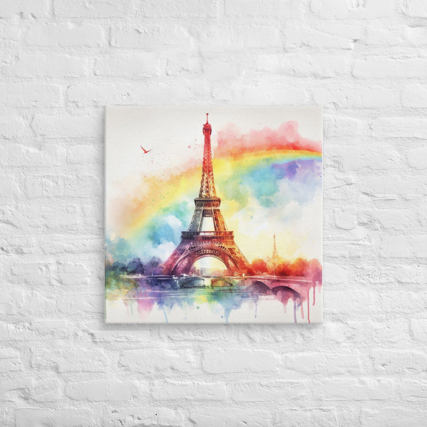 Landmarks in Bloom Canvas - Eifel Tower