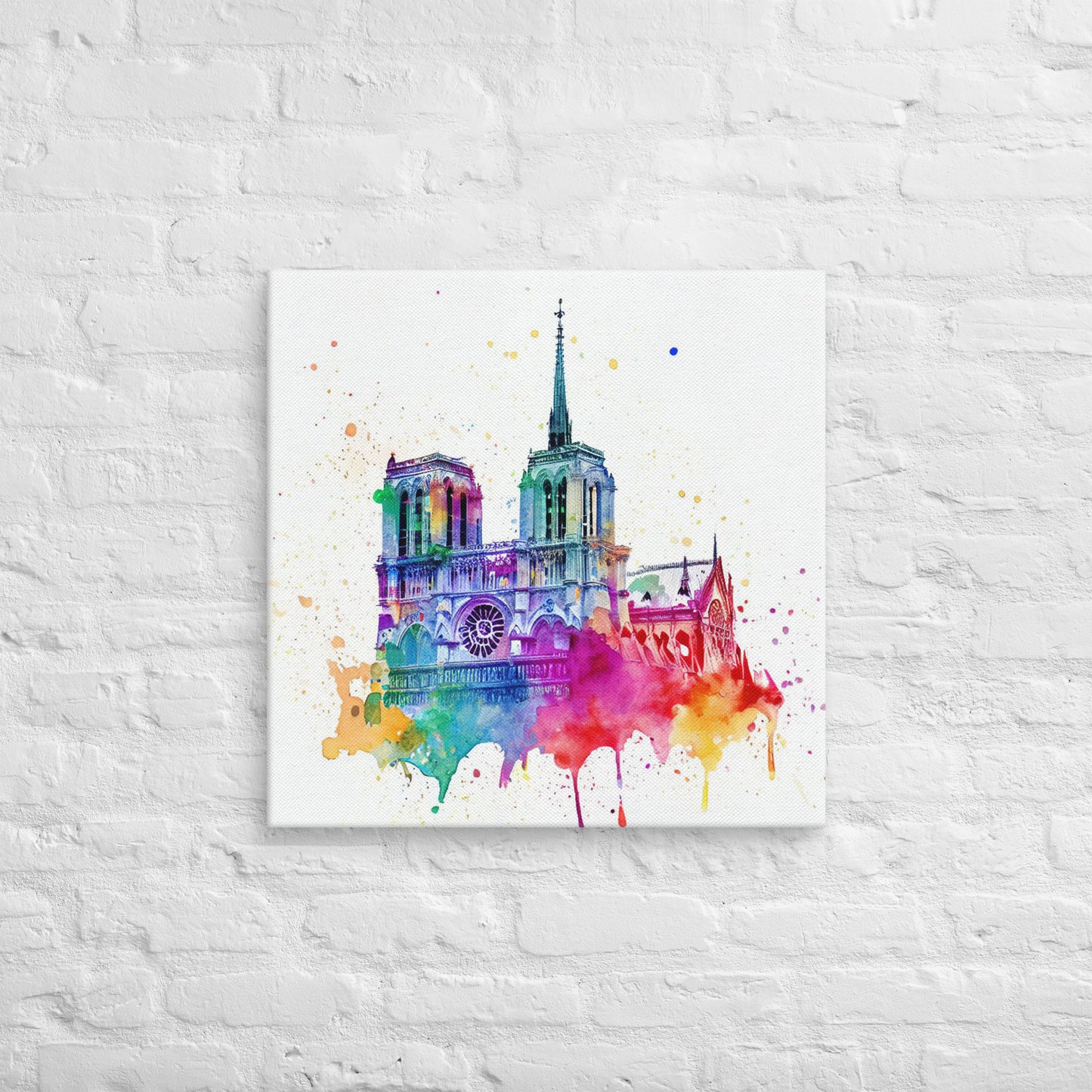 Landmarks in Bloom Canvas - Notre-dame