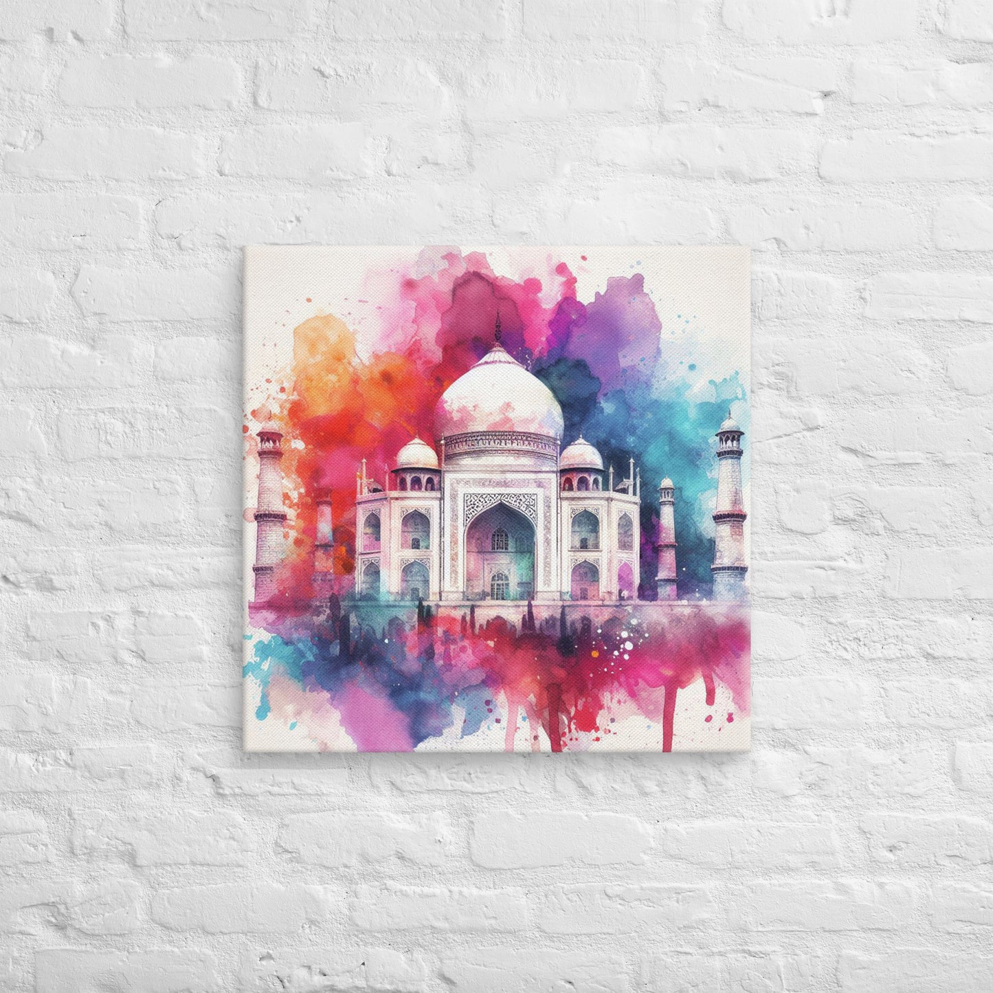 Landmarks in Bloom Canvas -Taj Mahal