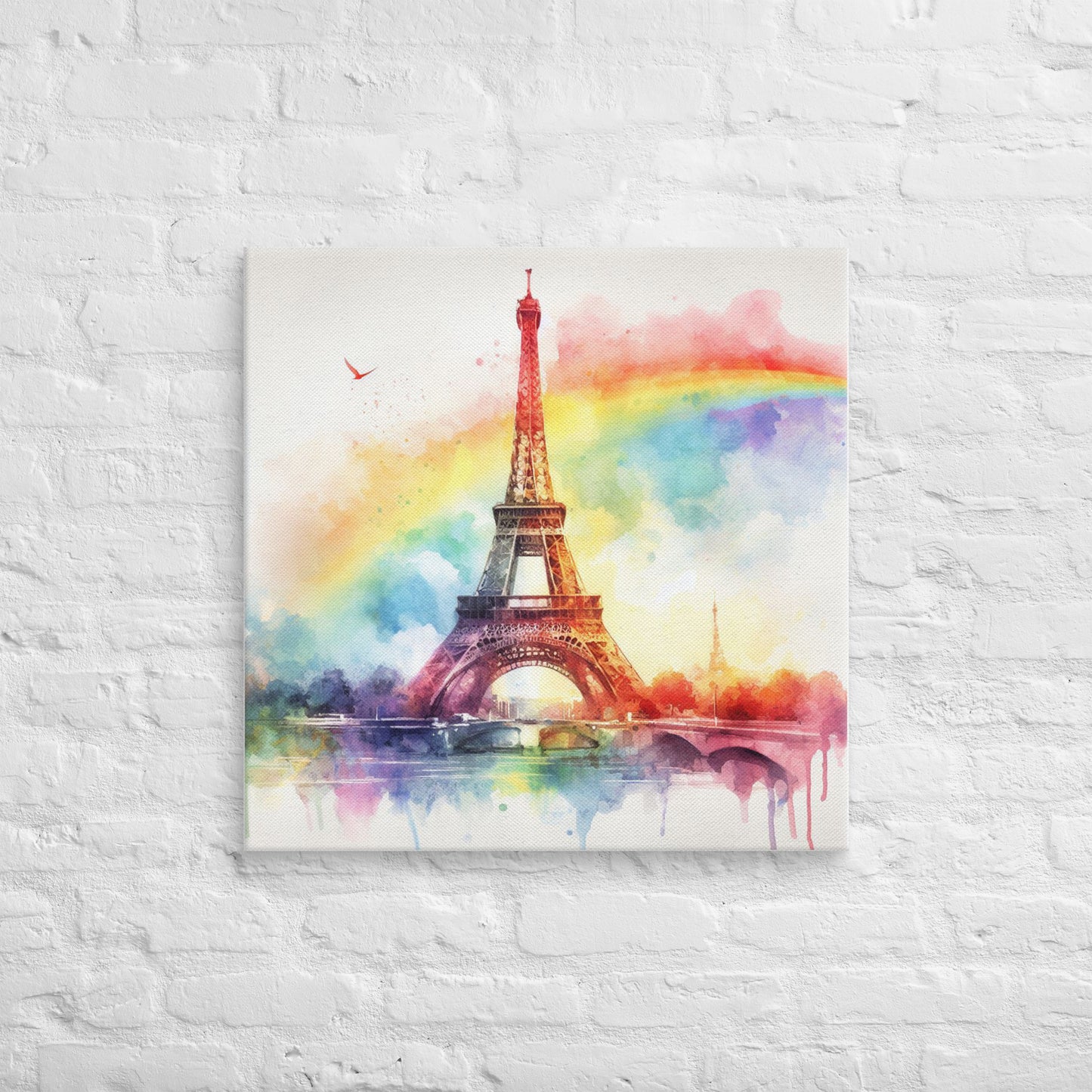 Landmarks in Bloom Canvas - Eifel Tower