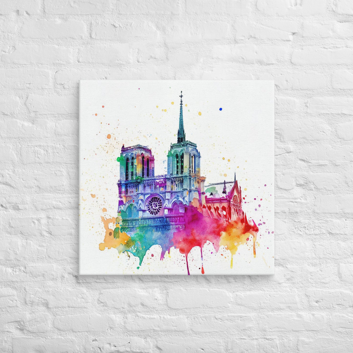 Landmarks in Bloom Canvas - Notre-dame