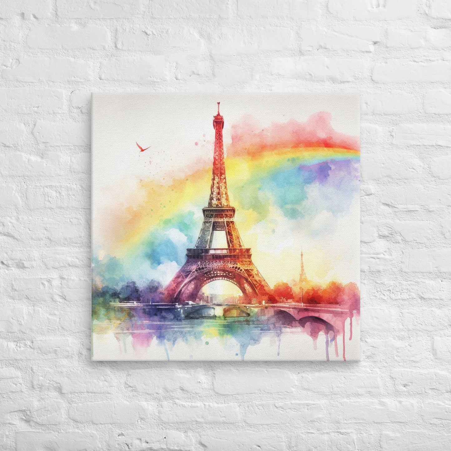 Landmarks in Bloom Canvas - Eifel Tower