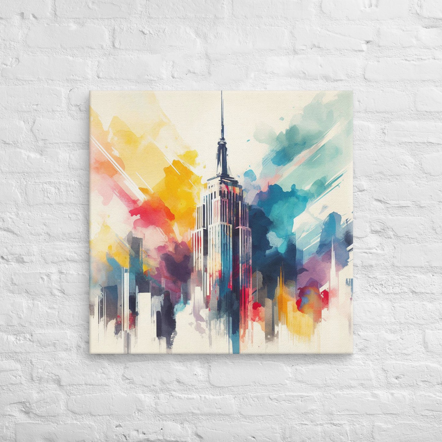 Landmarks in Bloom Canvas - Empire State Building