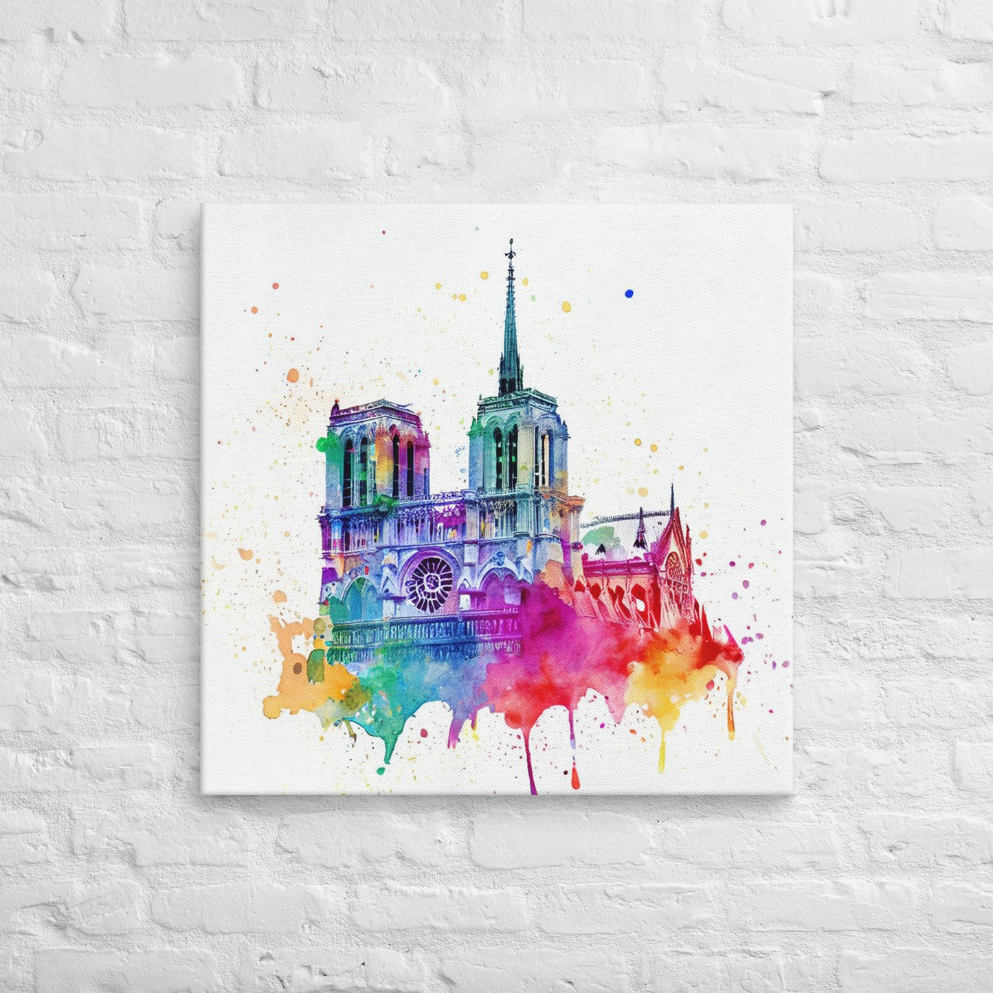 Landmarks in Bloom Canvas - Notre-dame