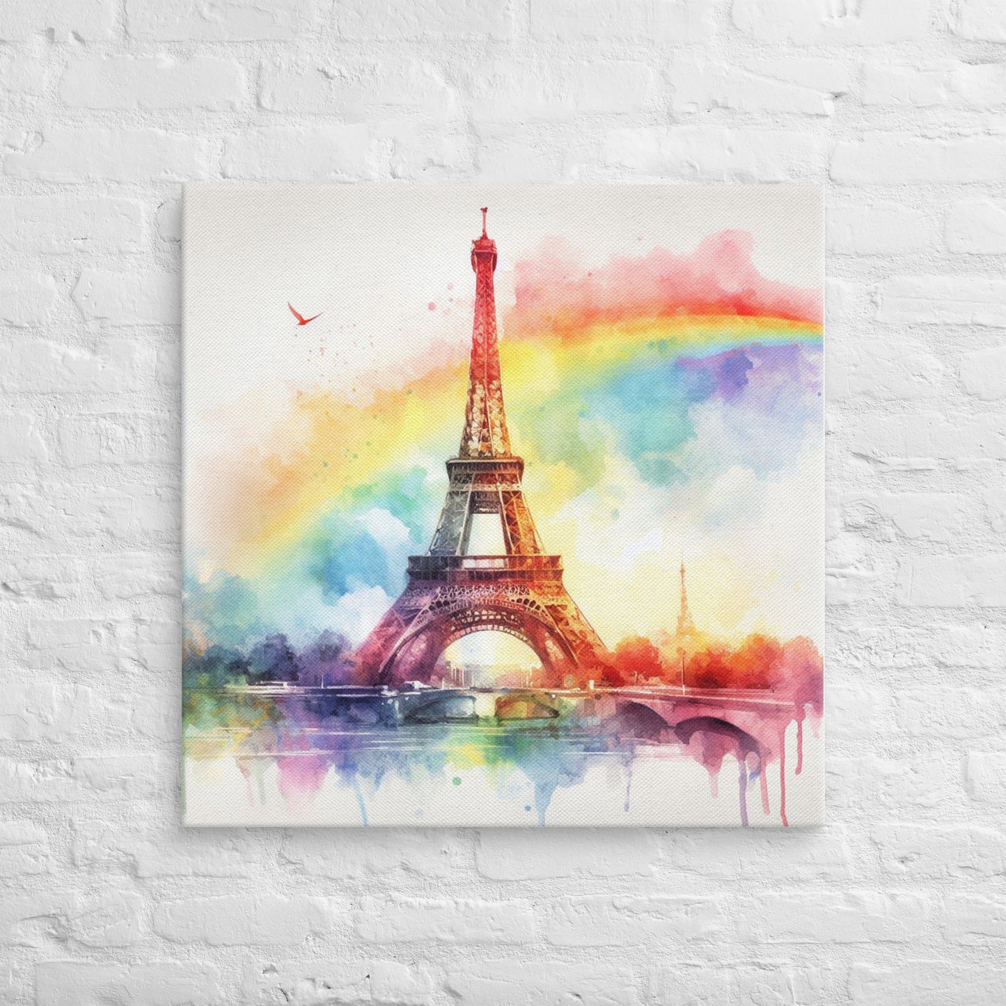 Landmarks in Bloom Canvas - Eifel Tower