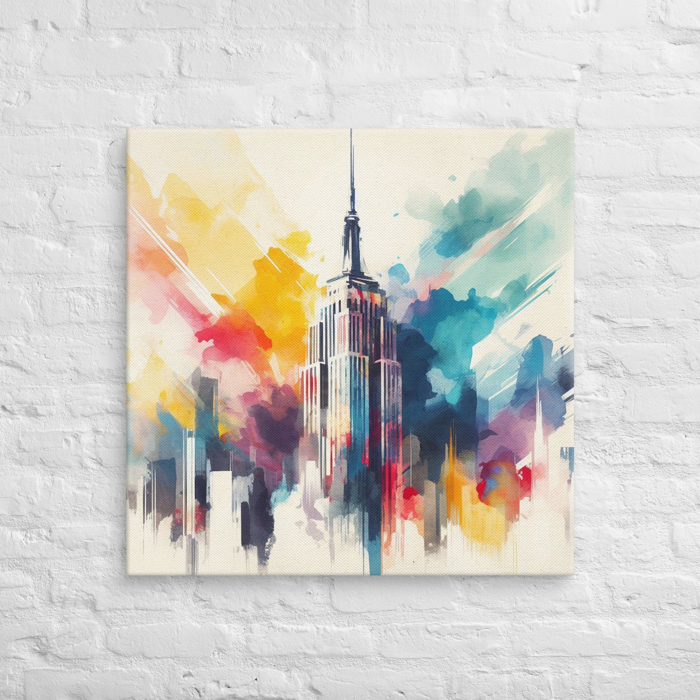 Landmarks in Bloom Canvas - Empire State Building