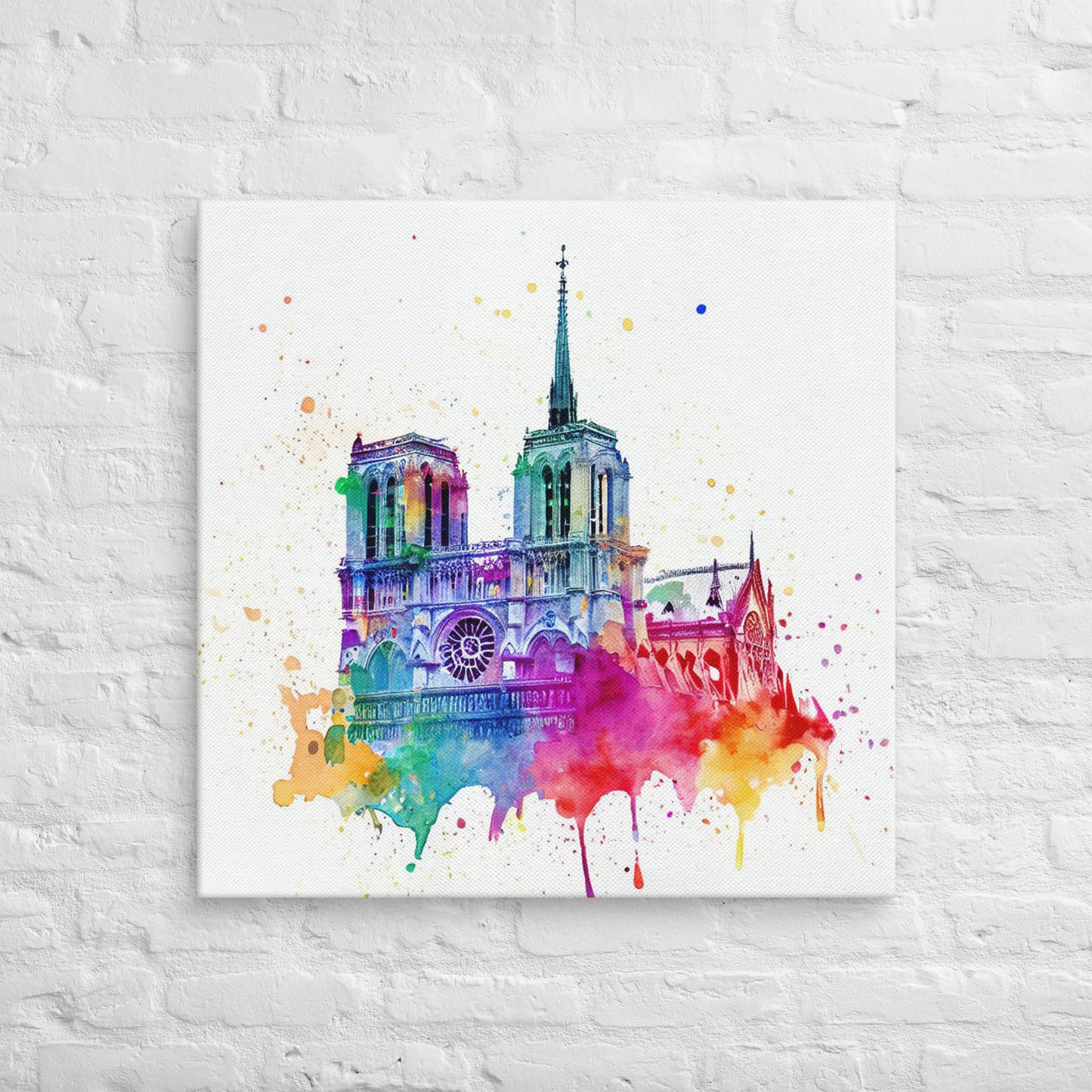 Landmarks in Bloom Canvas - Notre-dame