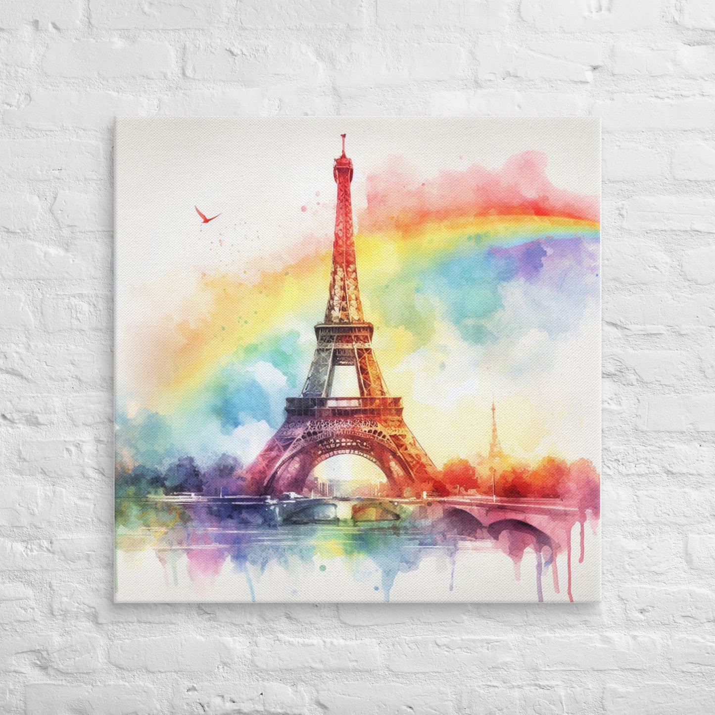 Landmarks in Bloom Canvas - Eifel Tower
