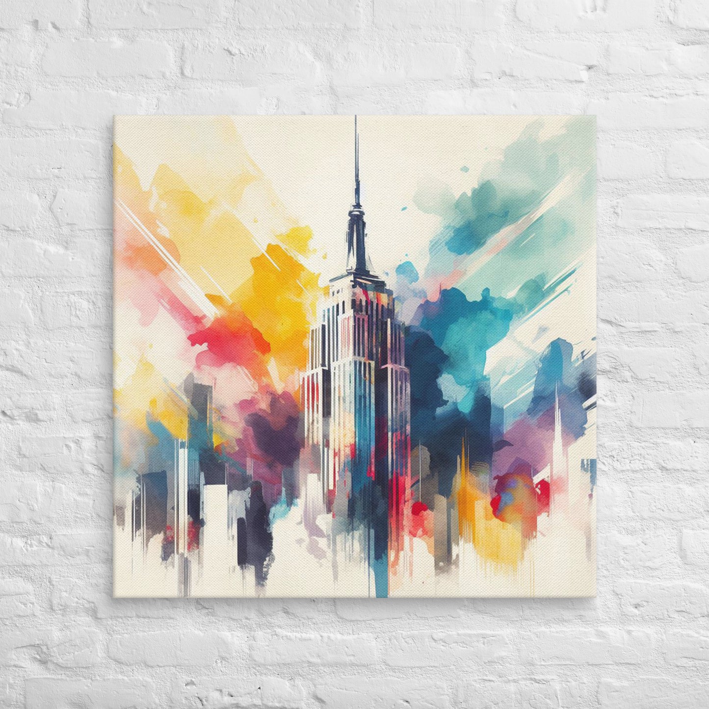Landmarks in Bloom Canvas - Empire State Building