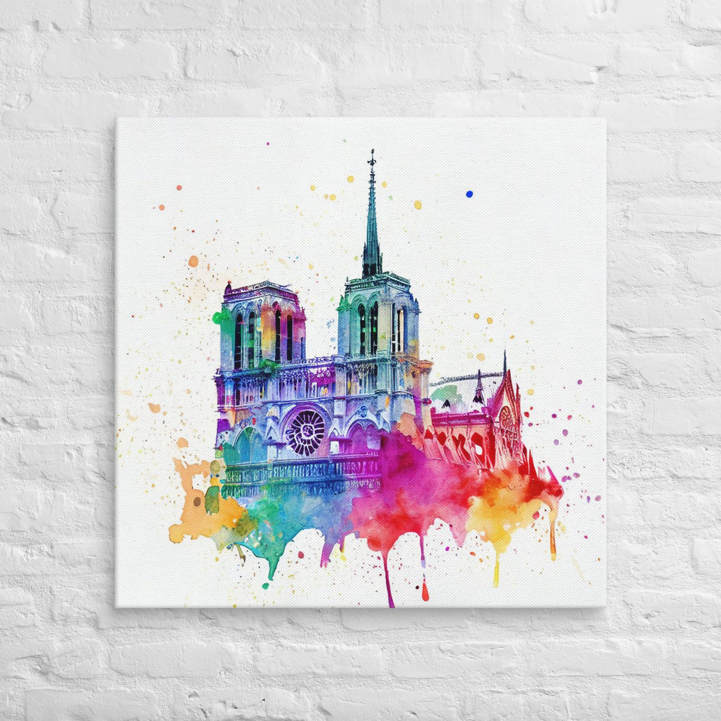 Landmarks in Bloom Canvas - Notre-dame