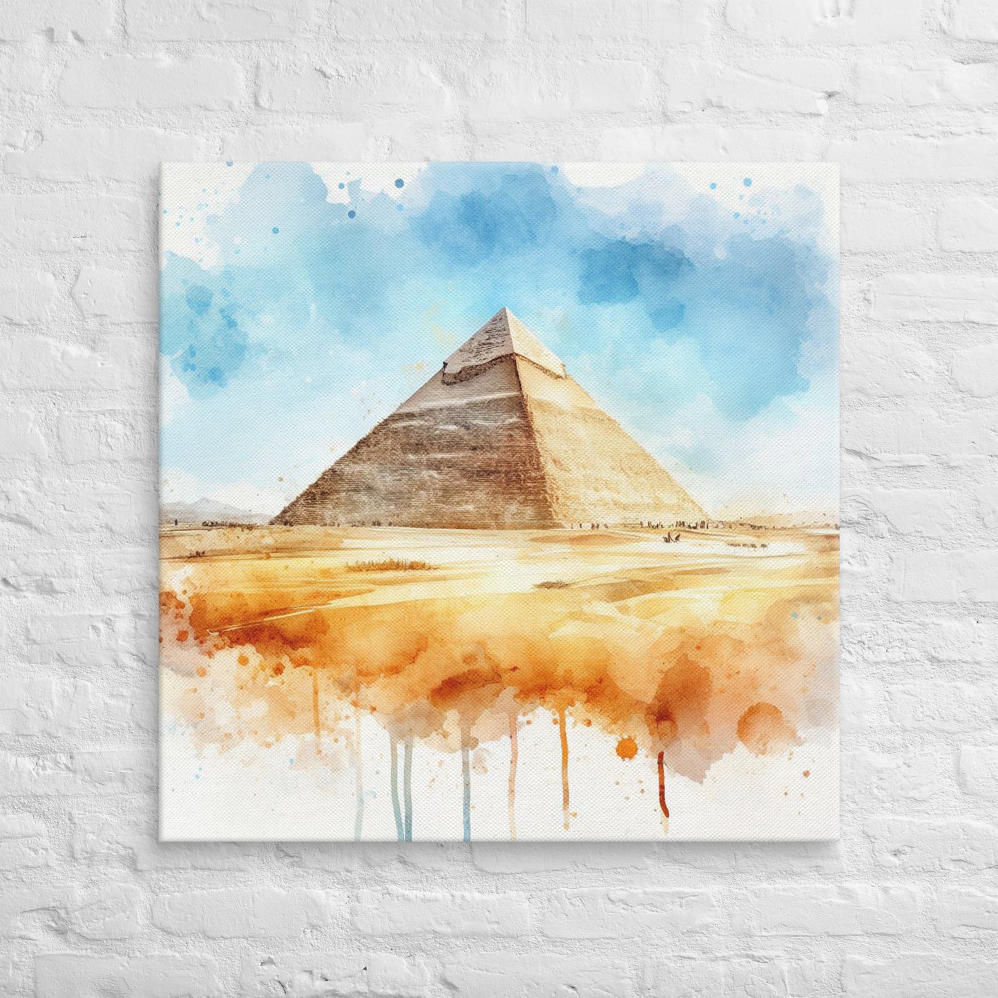 Landmarks in Bloom Canvas - Pyramids of Giza
