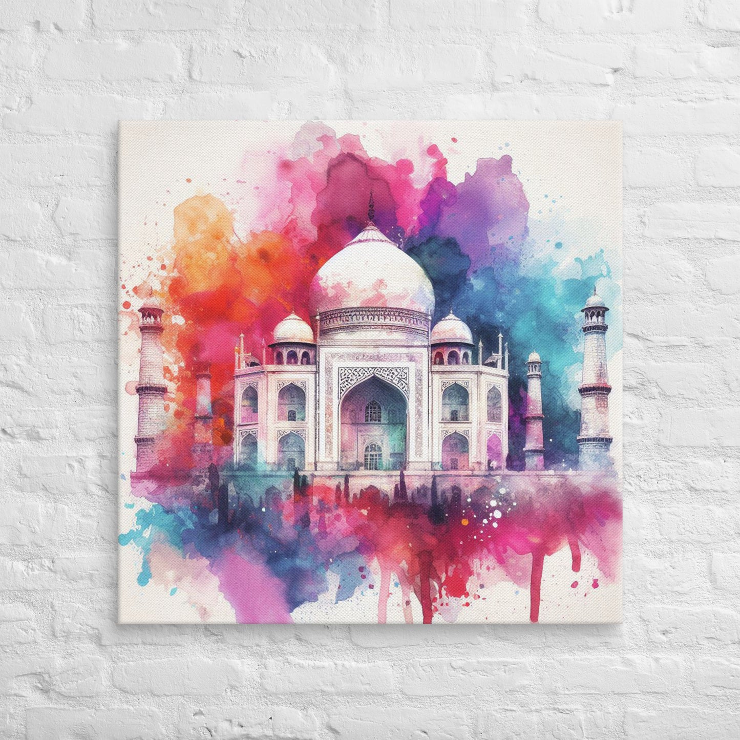 Landmarks in Bloom Canvas -Taj Mahal