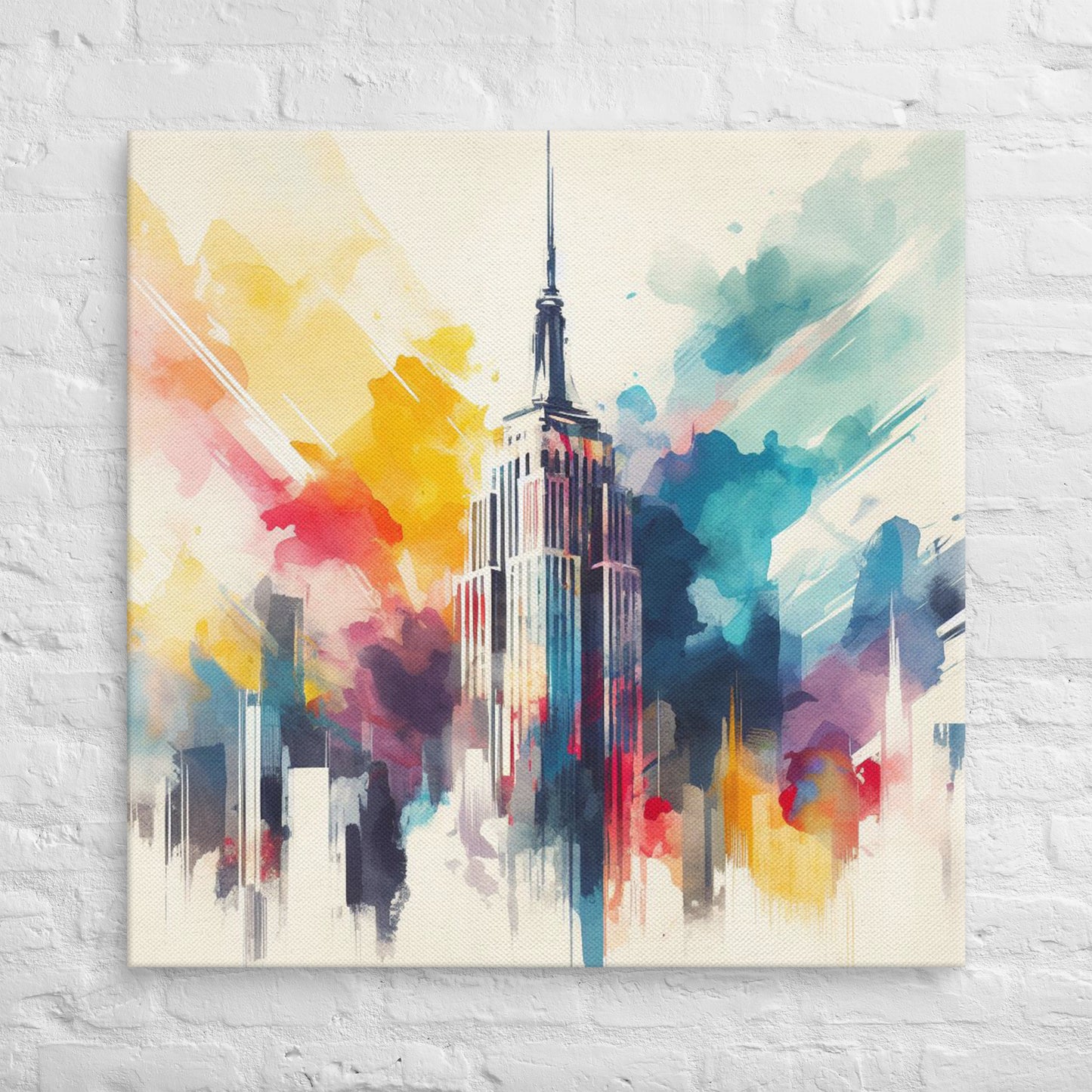 Landmarks in Bloom Canvas - Empire State Building