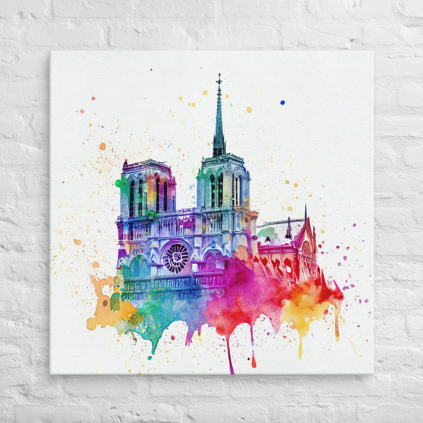Landmarks in Bloom Canvas - Notre-dame