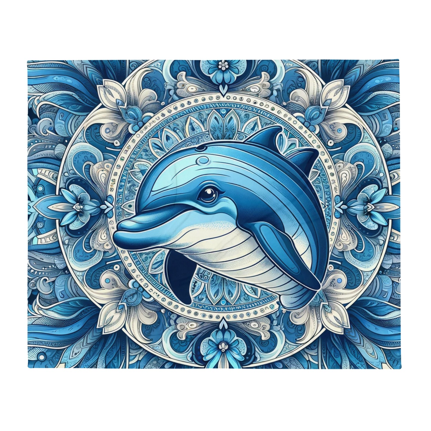 Whispering Wilderness Throw Blanket - Dolphin
