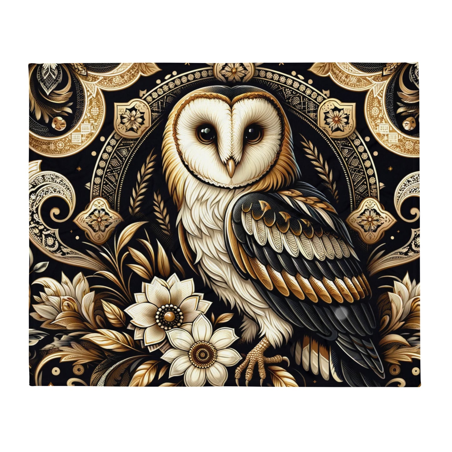 Whispering Wilderness Throw Blanket - Barn Owl