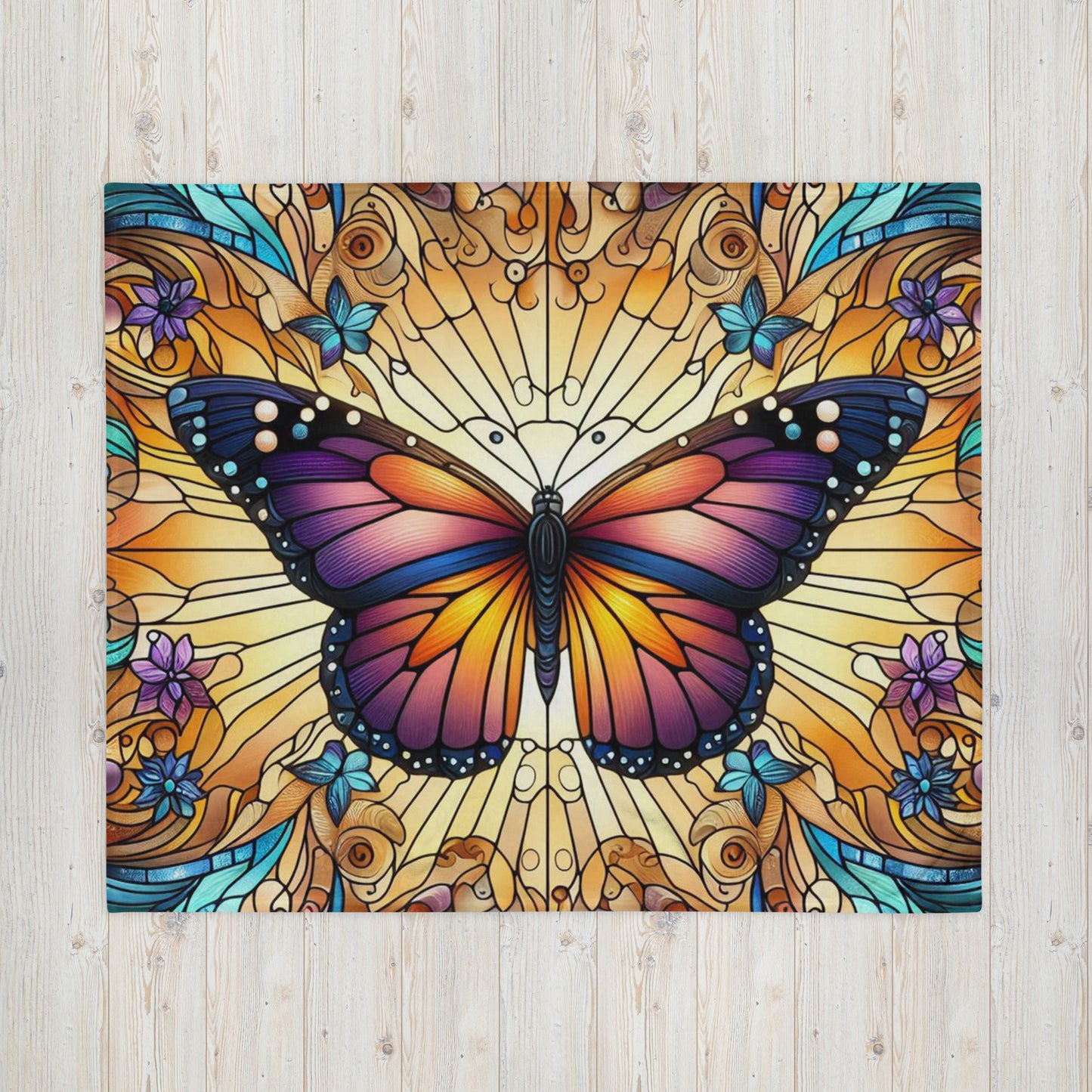 Prismatic Beasts Throw Blanket - Butterfly