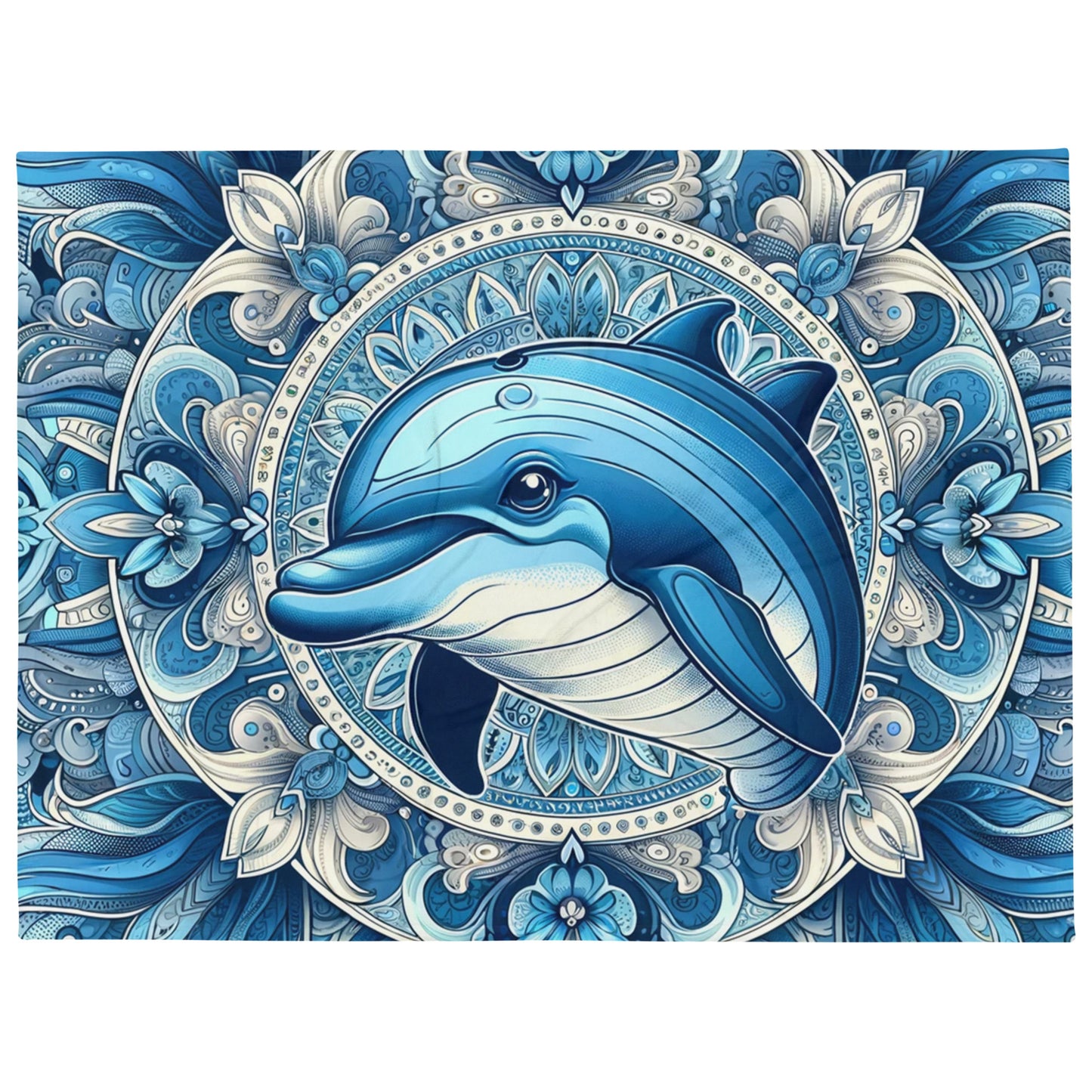 Whispering Wilderness Throw Blanket - Dolphin