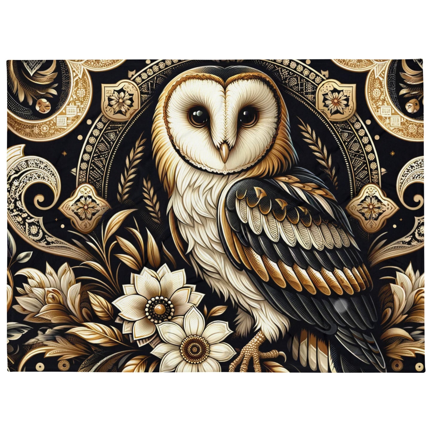 Whispering Wilderness Throw Blanket - Barn Owl