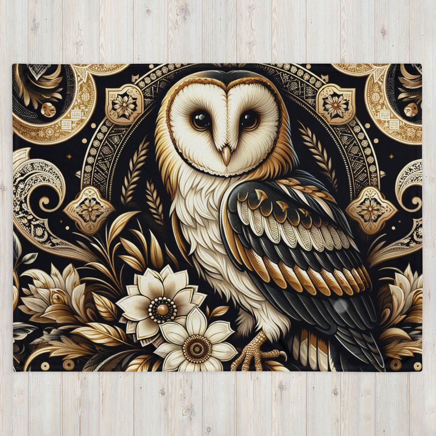 Whispering Wilderness Throw Blanket - Barn Owl