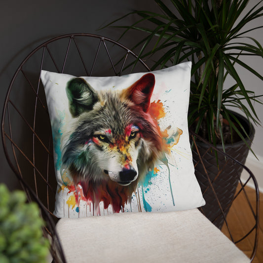 Wild Ink Cushion - Wolf