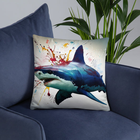 Wild Ink Cushion - Shark