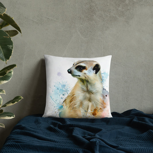 Wild Ink Cushion - Meerkat