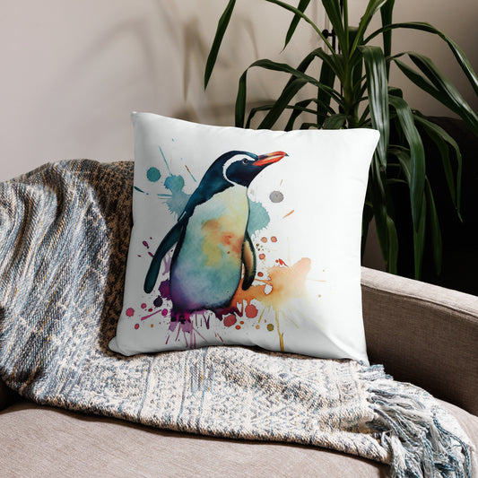 Wild Ink Cushion - Penguin